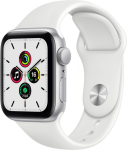 Apple Watch SE, 40 мм, (MYDM2RU/A) корпус из алюминия серебристого цвета, браслет синего цвета - Б/У