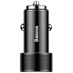 Автомобильное зарядное устройство Baseus Small Screw 2 USB-A, 24W, черный