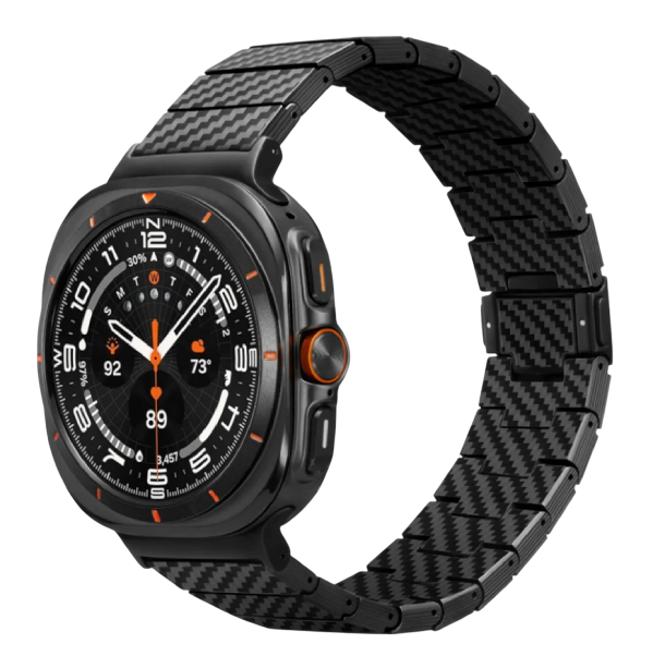 Браслет PITAKA Carbon Fiber серия Modern для Samsung Galaxy Watch Ultra, черно-серый