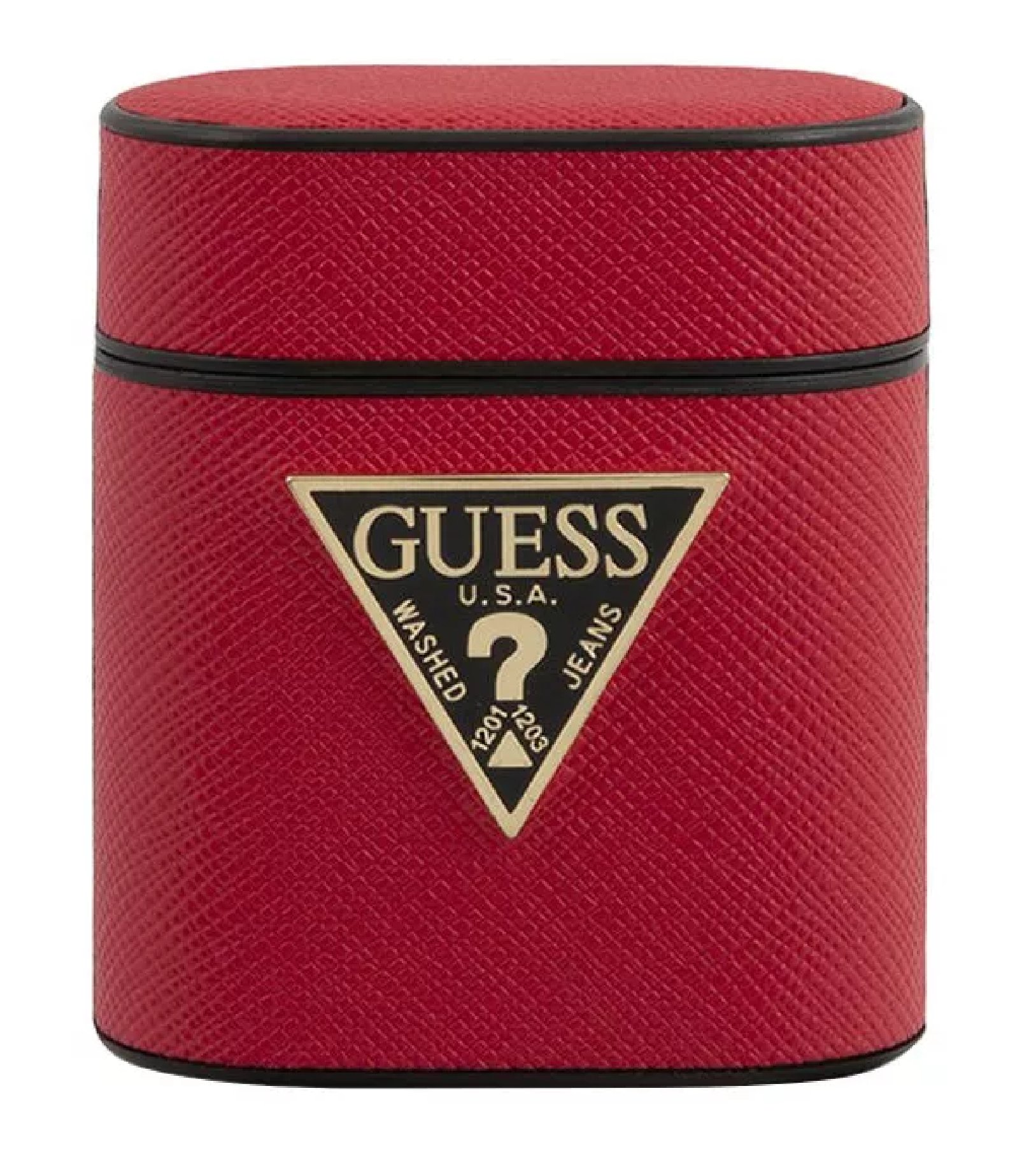 Чехол Guess Saffiano Leather Case для Airpods Pro, красный