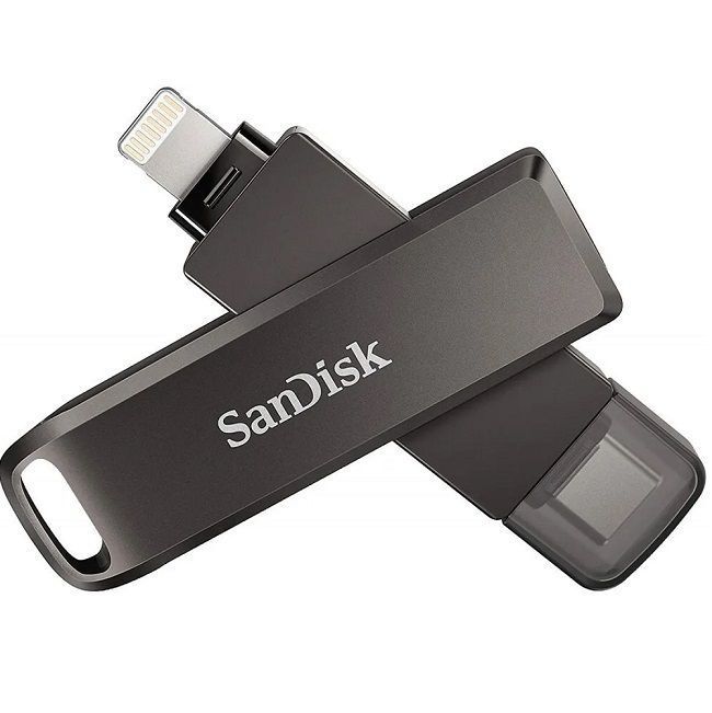 Флеш-накопитель USB Type-C 3.1 SanDisk 64GB Luxe iXpand for iPhone and iPad (Lightning/iPhone/iPad/Mac/USB Type-C) Черный Флеш-накопитель USB Type-C 3.1 SanDisk 64GB Luxe iXpand for iPhone and iPad (Lightning/iPhone/iPad/Mac/USB Type-C) Черный