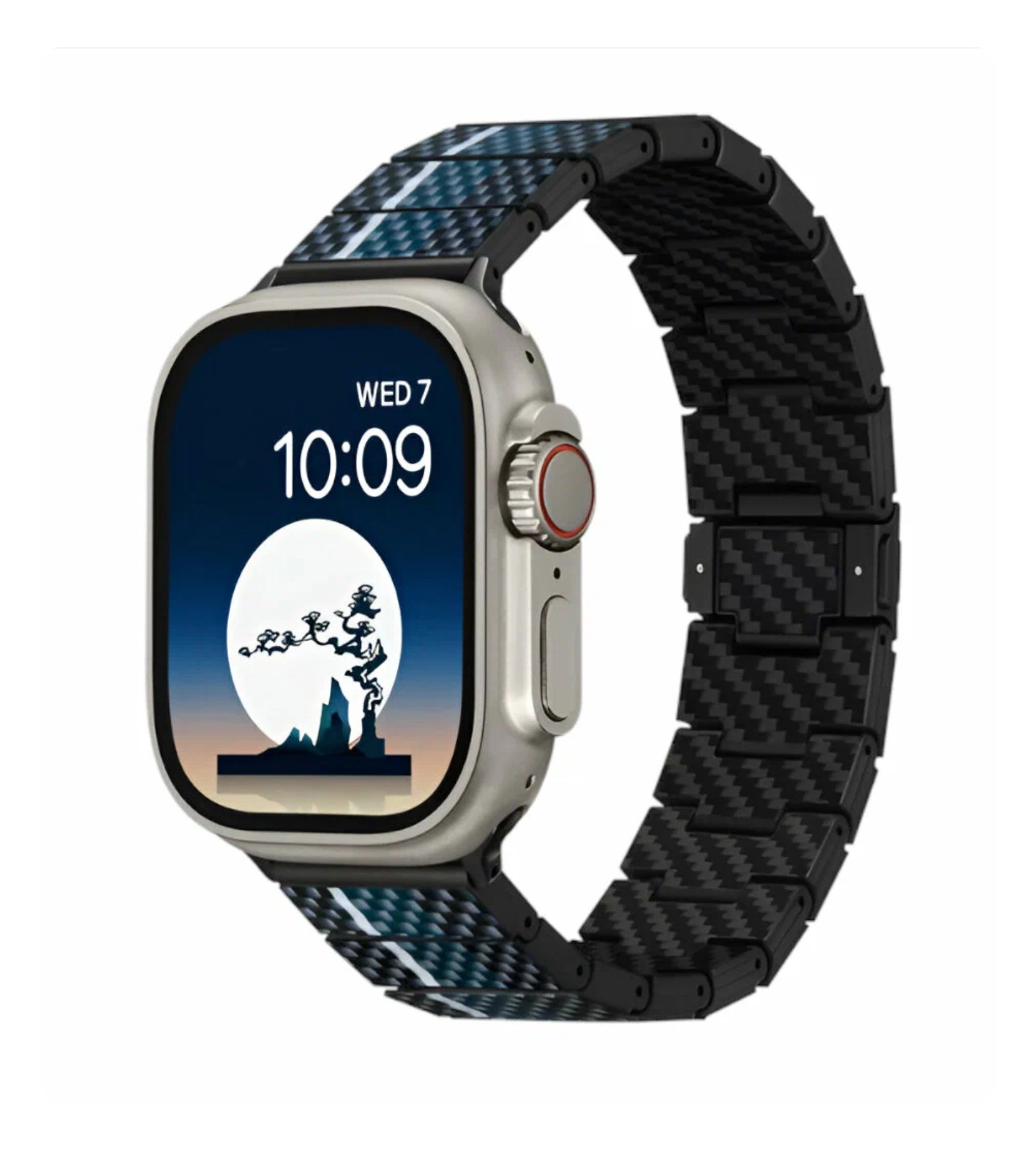 Браслет PITAKA Poetry of Things Chroma carbon Moon для Apple Watch 38/40/41/42/44/45/49 mm