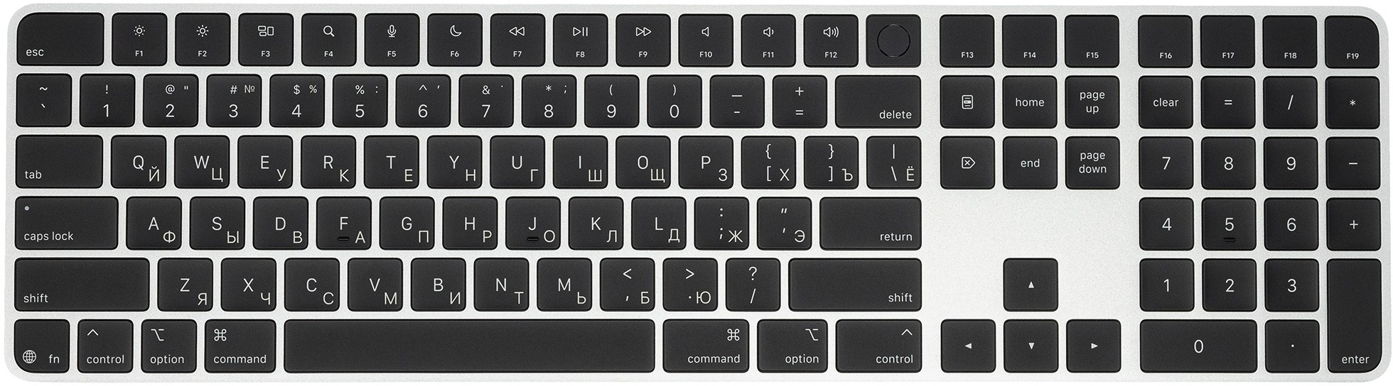 Клавиатура Apple Magic Keyboard Touch ID Numeric Keypad USB-C Black (2024)