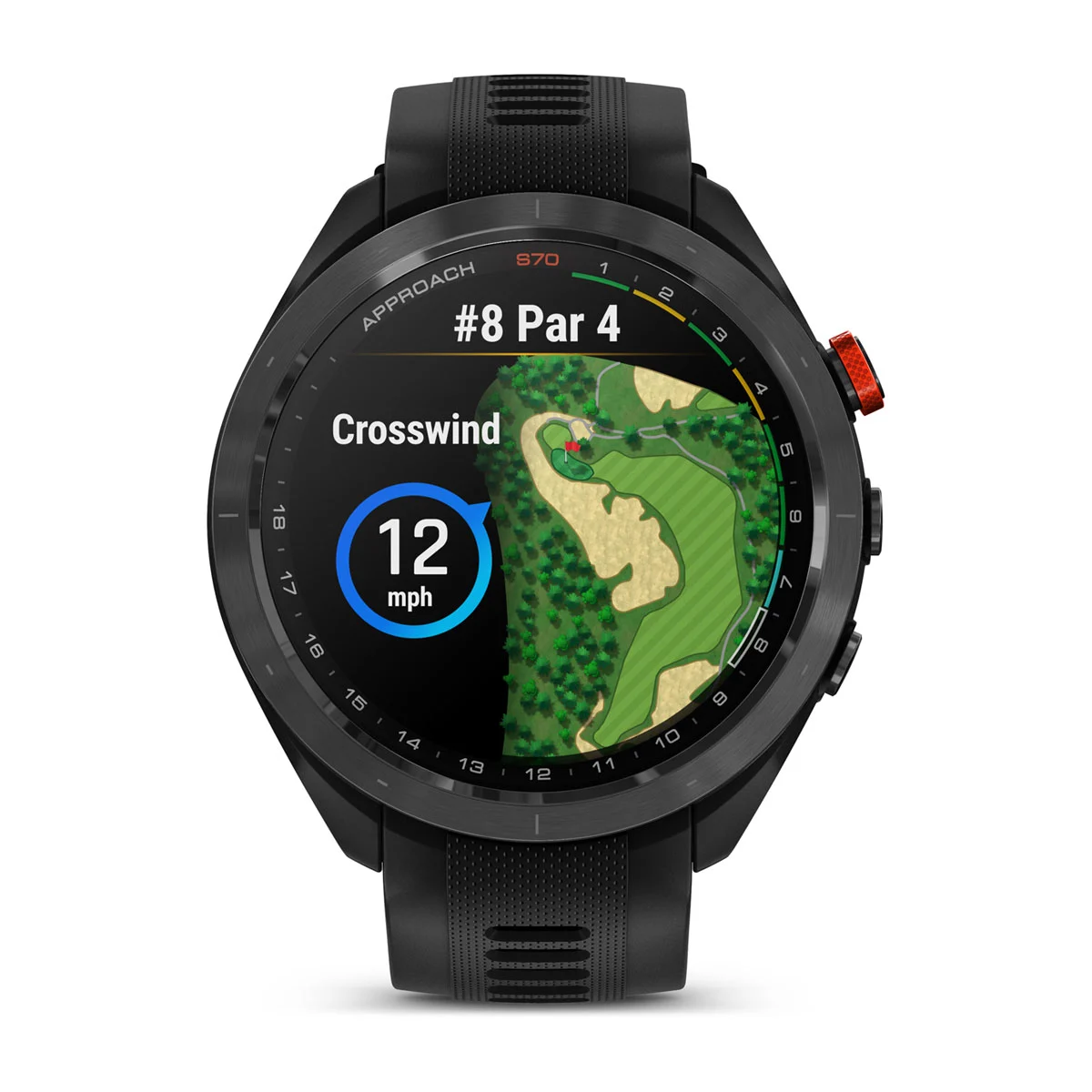 Умные часы Garmin Aproach S70 47mm Black Ceramic Bezel with Black Silicone Band HK