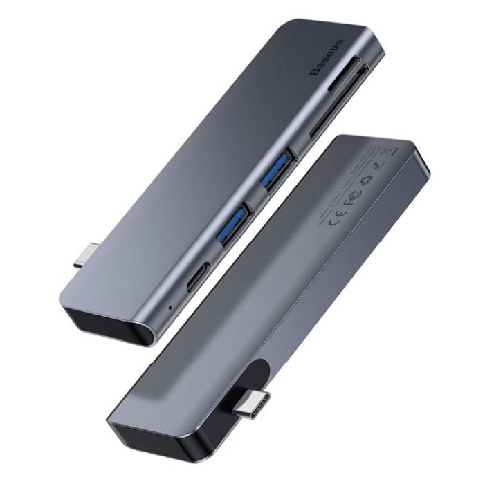Адаптер Baseus Harmonica Five-in-one HUB Adapter Grey