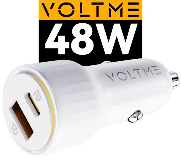 Автомобильное зарядное устройство VOLTME Cazo 48CA (48Вт W USB A + Type-C)