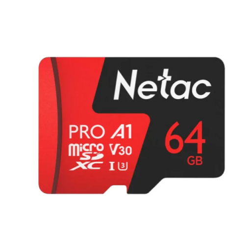 Карта памяти MicroSD 64GB Netac P500 Eco Class 10 UHS-I + SD адаптер Карта памяти MicroSD 64GB Netac P500 Eco Class 10 UHS-I + SD адаптер