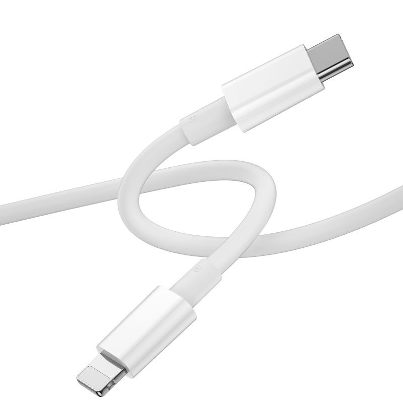 Кабель WiWu C002 PD Type-C -> Lightning 1m белый