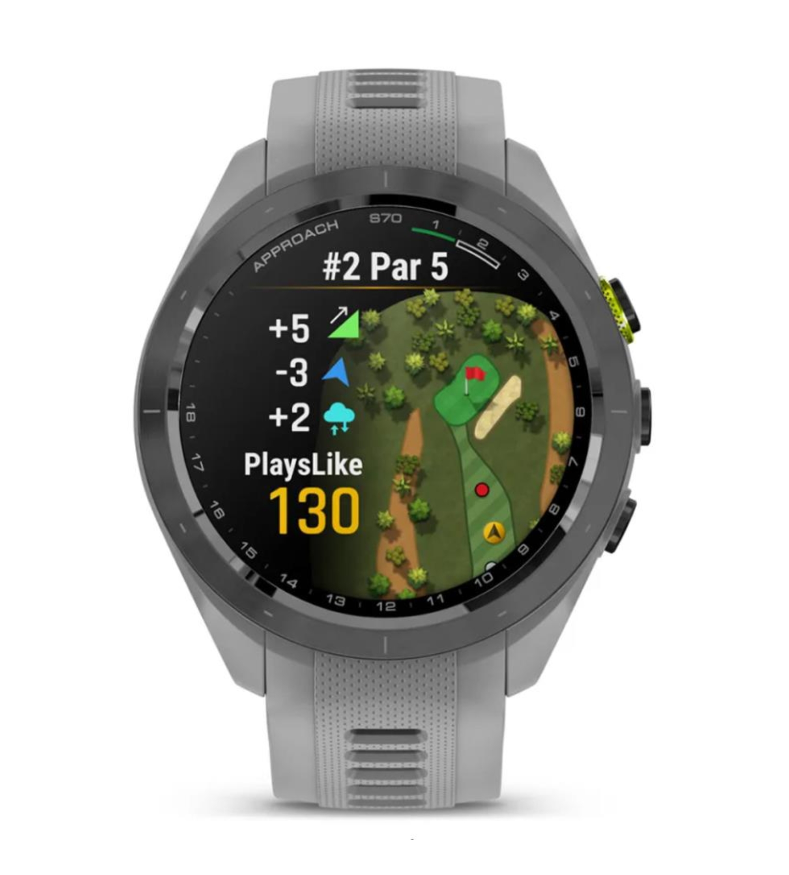 Умные часы Garmin Aproach S70 42mm Black Ceramic Bezel with Powder Gray Silicone Band