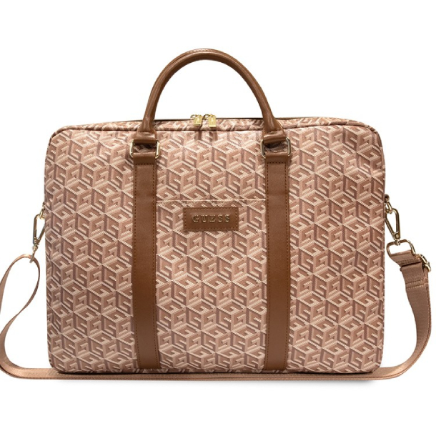 Сумка Guess для MacBook 15-16" G CUBE Bag, коричневая