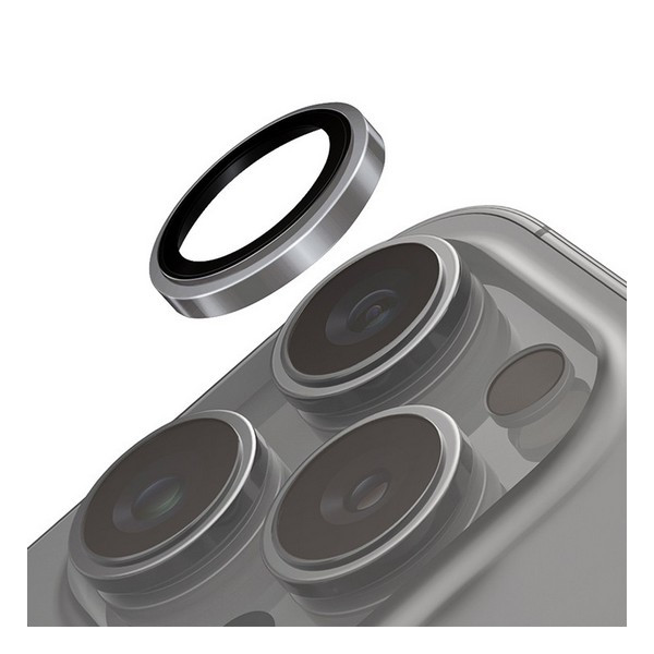 Сапфировое стекло на камеру Uniq OPTIX PRIME для iPhone 16 Pro/16 Pro Max, Серый