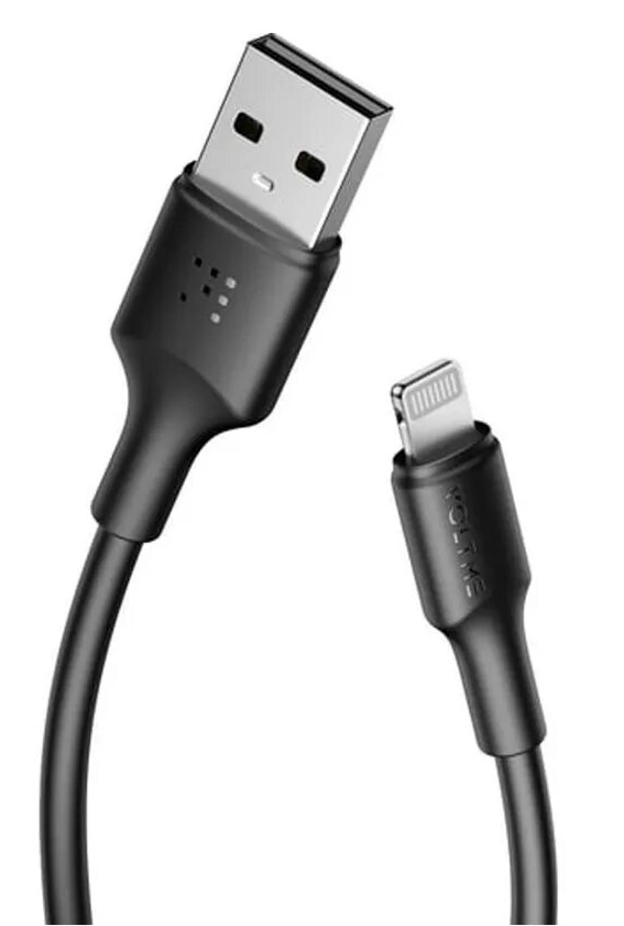 Кабель USB2.0 AL212 VOLTME EDC (USB-A + Lighting 2.4 A) 1.2м, черный