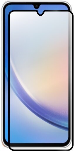 Защитное стекло цельное 3D для Samsung A34 Black