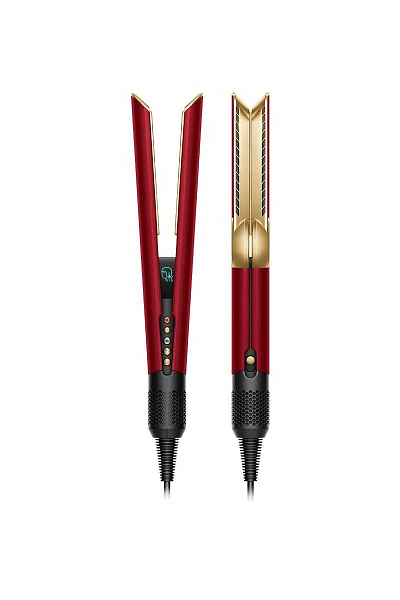 Выпрямитель для волос Dyson Airstrait Straightener HT01 (Red Velvet/Gold) - Подарочный кейс для хранения