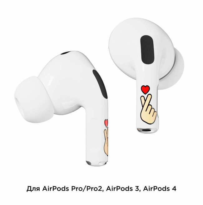 Наклейки "vlp" Easy Art для AirPods 4, heart sign