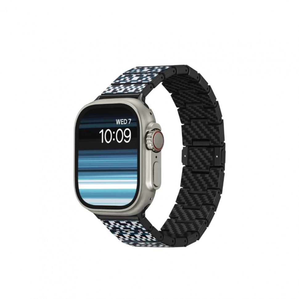 Браслет PITAKA Dreamland Chroma Carbon Mosaic для Apple Watch (38/40/41/42/44/45/49MM.)