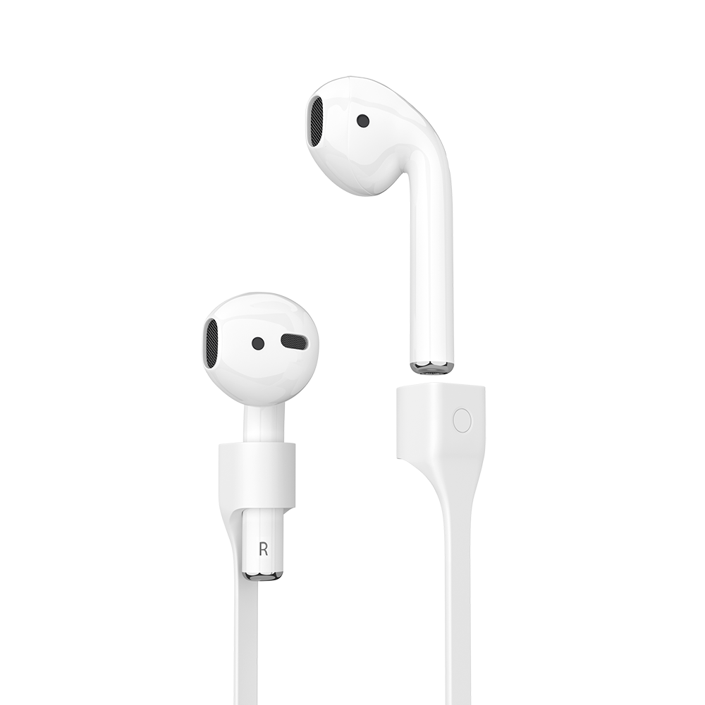 Силиконовый шнурок Deppa для AirPods, белый