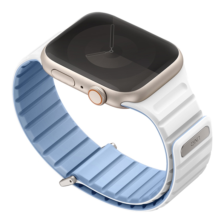 Ремешок Uniq для Apple Watch 42/41/40 mm Revix EVO reversible Magnetic Powder Blue/White