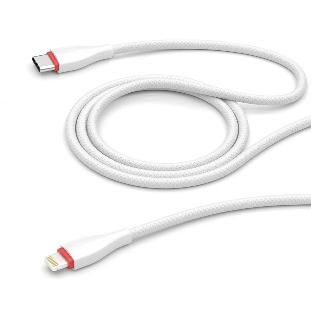 Кабель Deppa Ceramic USB-C - Lightning, 1м, белый