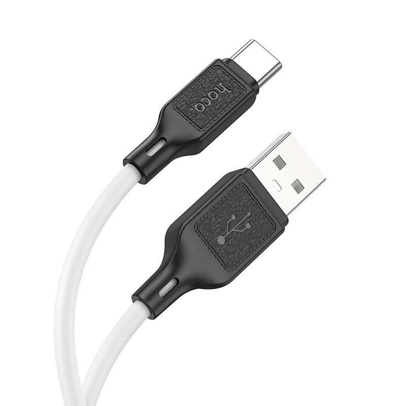 Кабель Hoco X90 Silicone Charging Data Cable USB-A->Type-C, белый