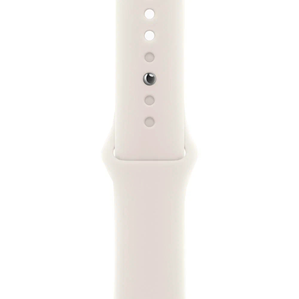 Apple Watch Series 11 GPS 42mm, Silver Aluminum Case Starlight Sport Band S/M (MEW34)