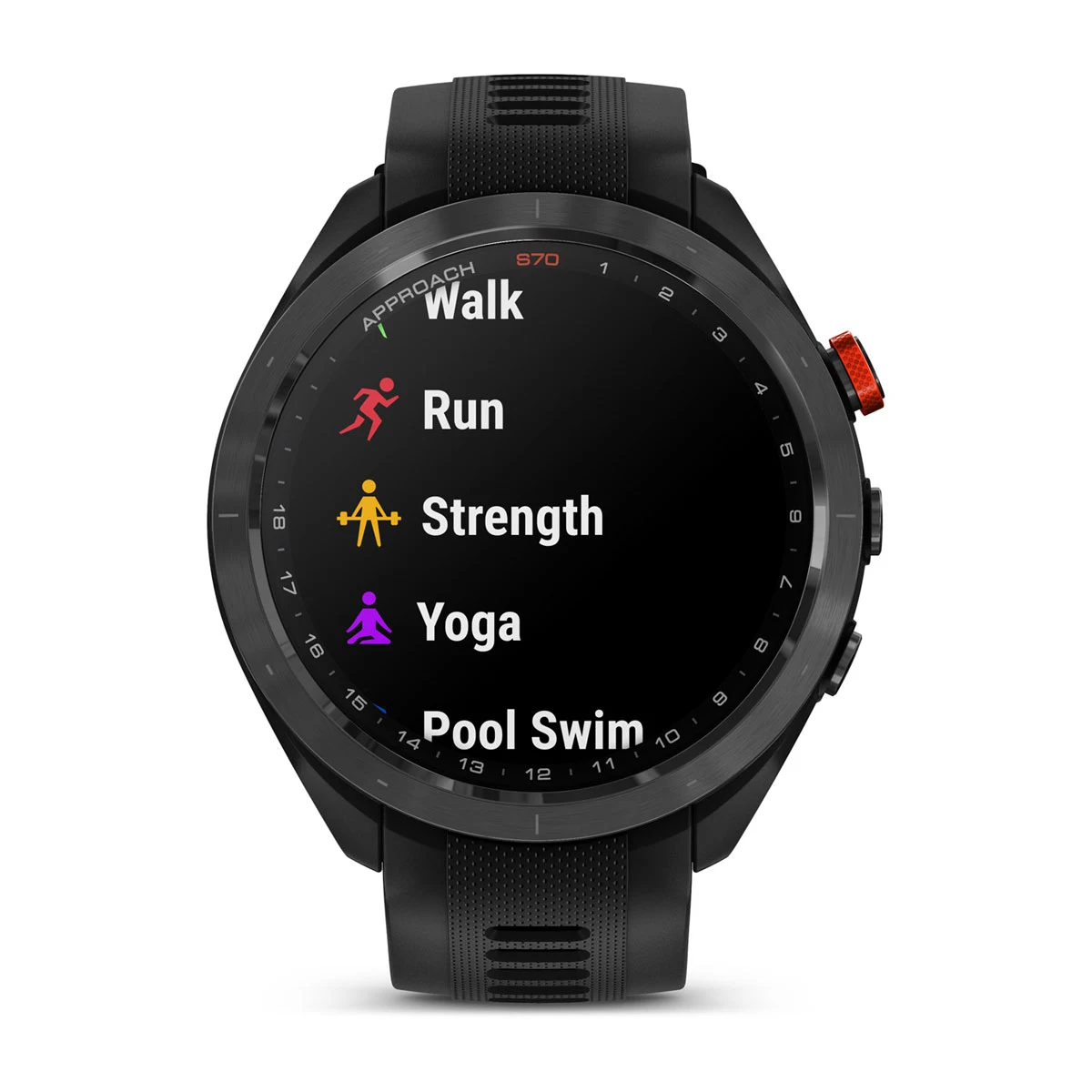 Умные часы Garmin Aproach S70 47mm Black Ceramic Bezel with Black Silicone Band HK