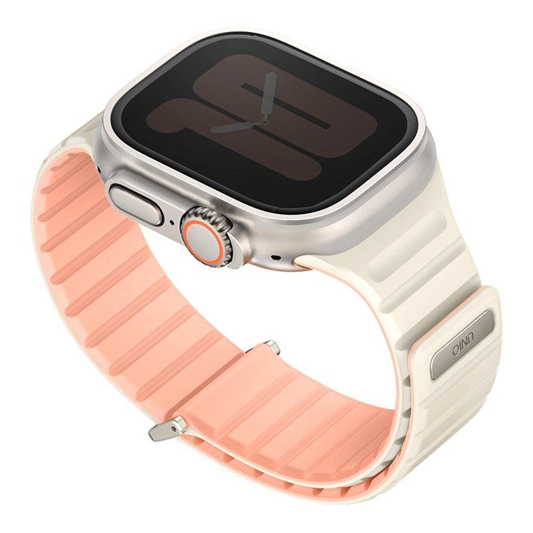 Ремешок Uniq для Apple Watch 49/46/45/44 mm Revix EVO reversible Magnetic Crepe Pink/Ivory