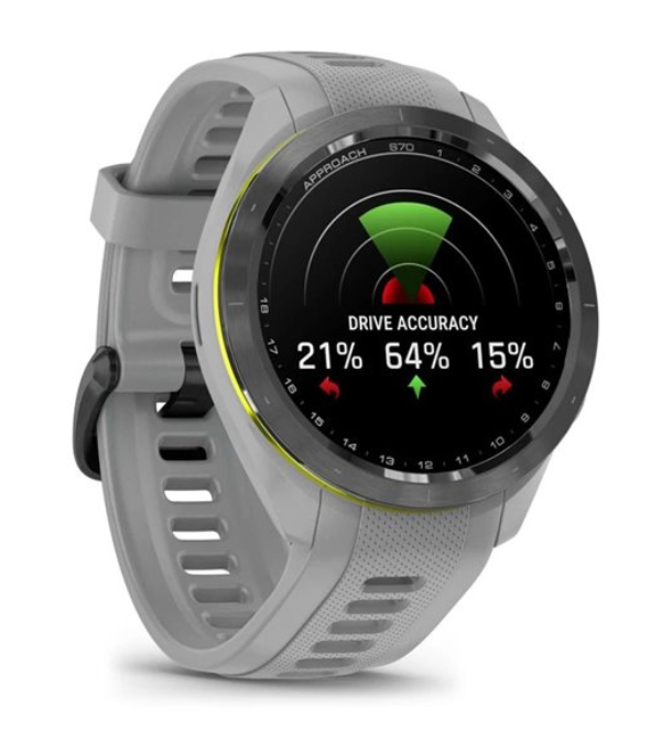 Умные часы Garmin Aproach S70 42mm Black Ceramic Bezel with Powder Gray Silicone Band