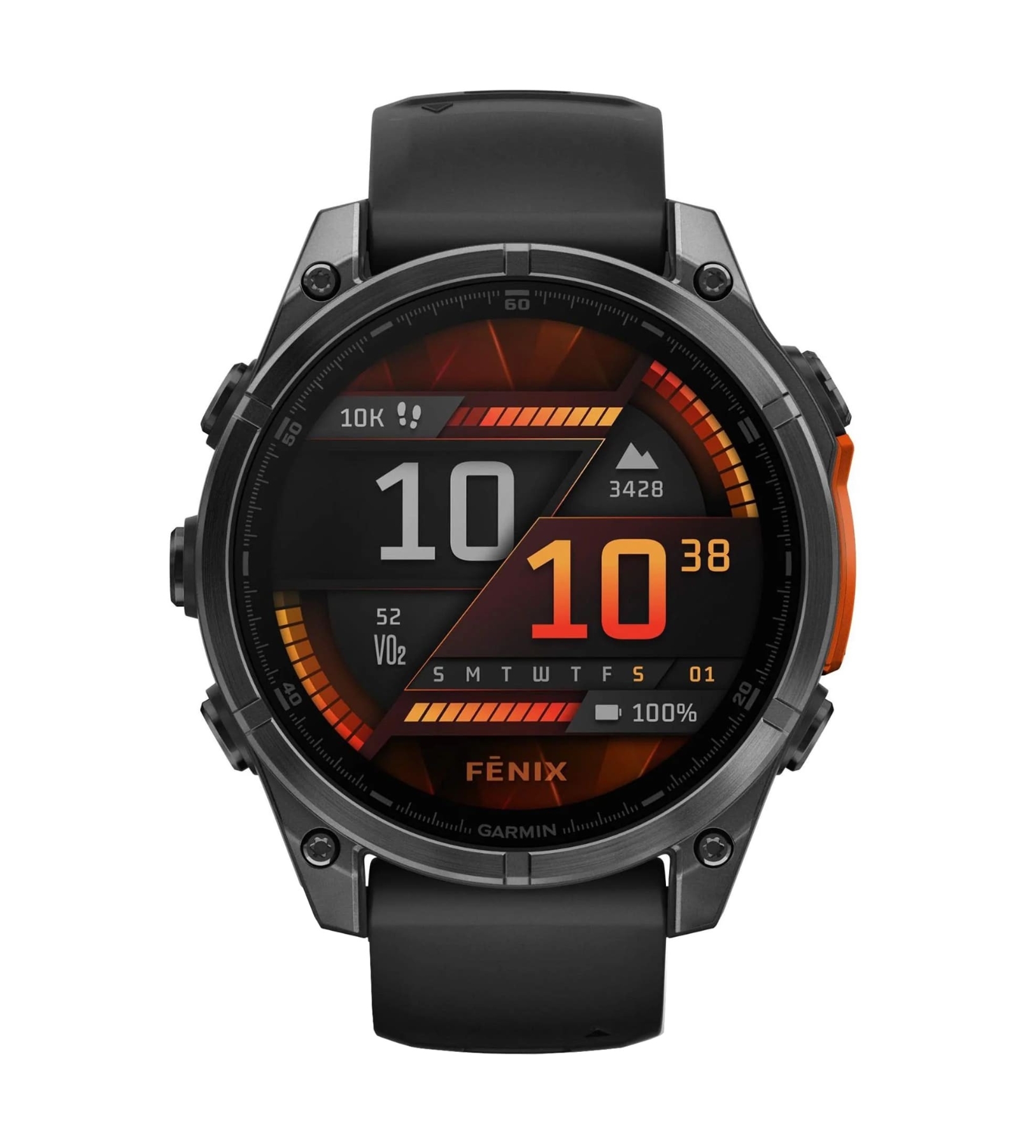 Умные часы Garmin Fenix 8, 47 мм, AMOLED, Slate Gray with Black silicone band