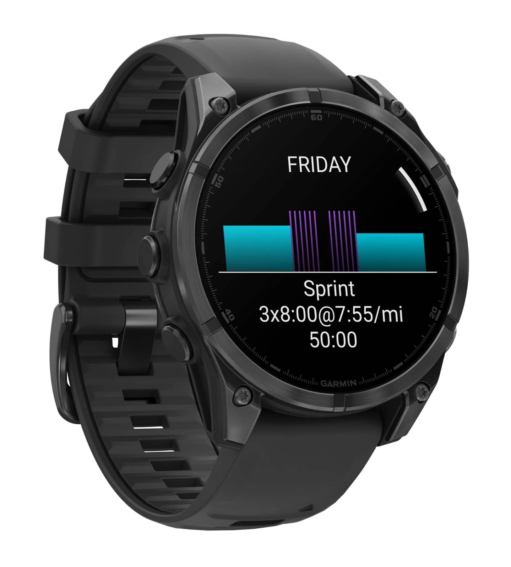 Умные часы Garmin Fenix 8, 47 мм, AMOLED, Slate Gray with Black silicone band