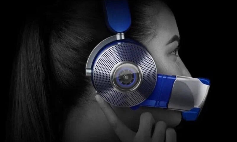 Беспроводные наушники c функцией очистки воздуха Dyson Zone синий/cеребристый