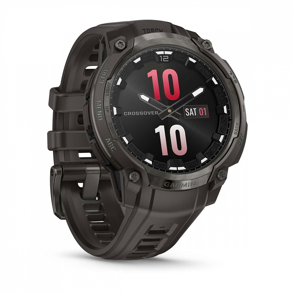 Умные часы Garmin Instinct Crossover Amoled Charcoal with Charcoal SIlicone