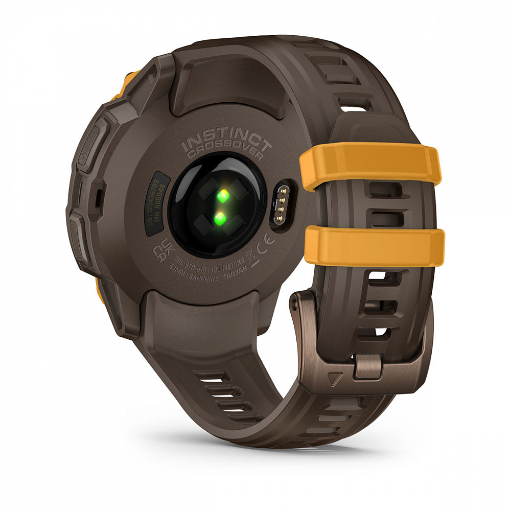 Умные часы Garmin Instinct Crossover Amoled Bronze Sunburst with Cocoa Silicone