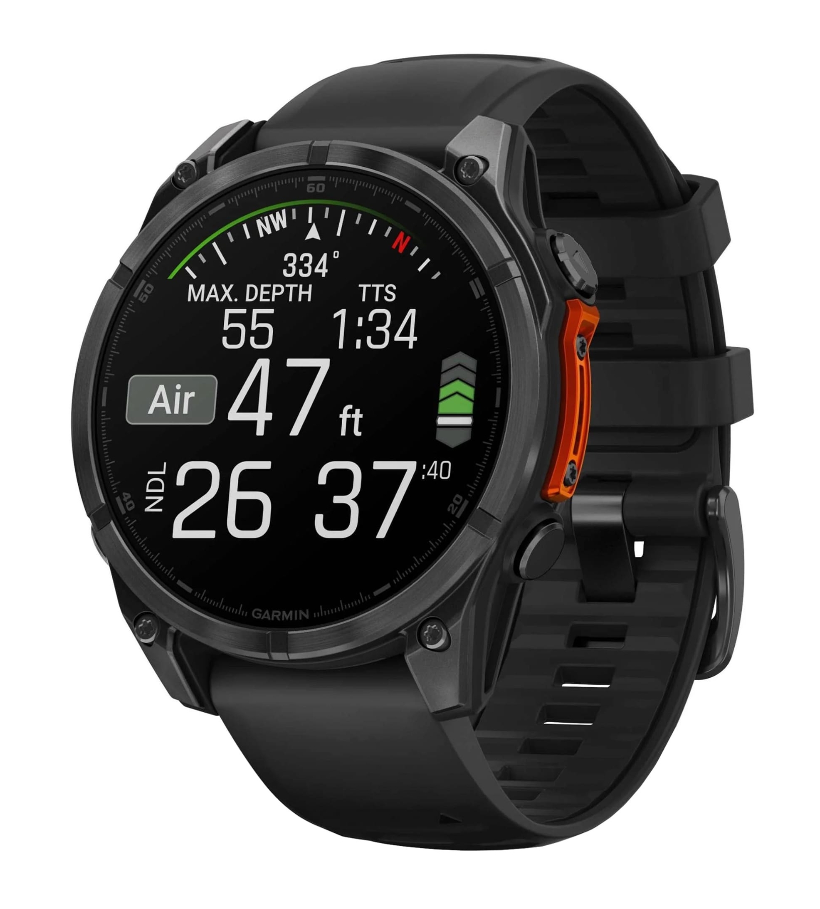 Умные часы Garmin Fenix 8, 47 мм, AMOLED, Slate Gray with Black silicone band