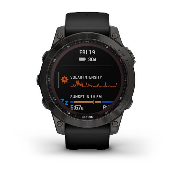 Умные часы Garmin Fenix 7 Sapphire Solar Carbon Grey DLC Titanium
