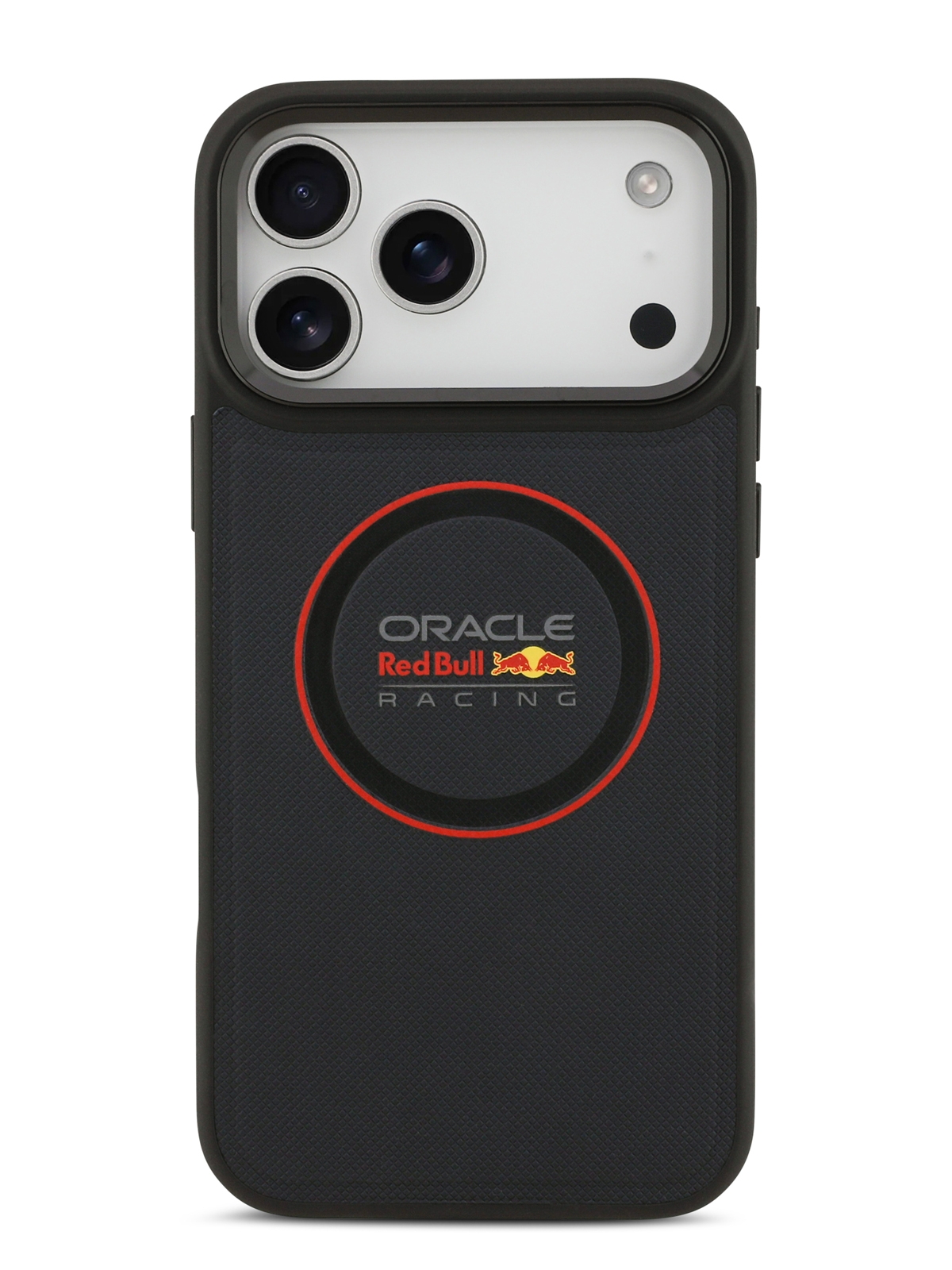 Чехол Red Bull для iPhone 17 Pro Max PU Meshed with Ring and Metal camera Hard Navy/Red (MagSafe)