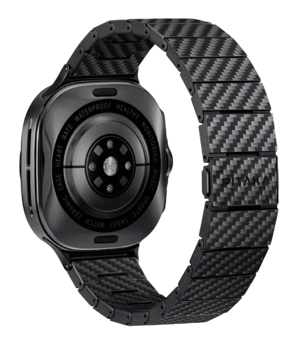 Браслет PITAKA Carbon Fiber серия Modern для Samsung Galaxy Watch Ultra, черно-серый