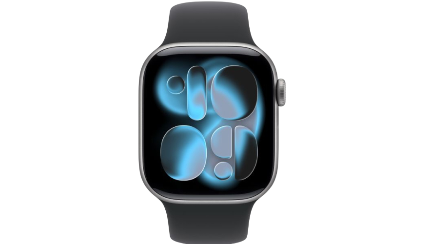 Apple Watch Series 11 GPS 42mm, Space Gray Aluminum Case Black Sport Band S/M (MEQW4)