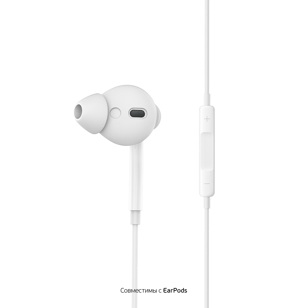 Силиконовые амбушюры Deppa Buds для AirPods, 2 пары, белый