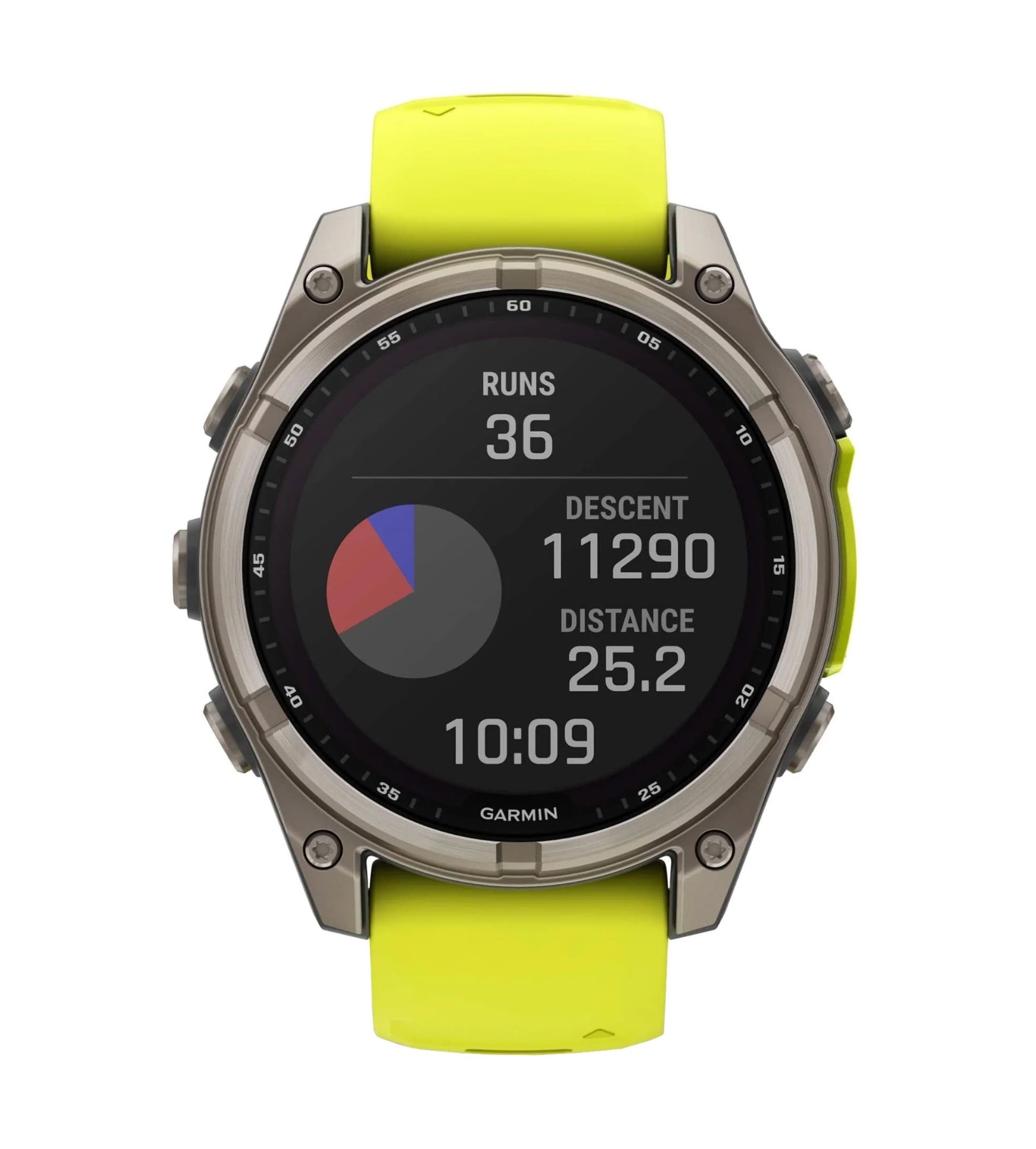 Умные часы Garmin Fenix 8, 47 мм, Solar, Sapphire Titanium with AMP Yellow/Graphite silicone band