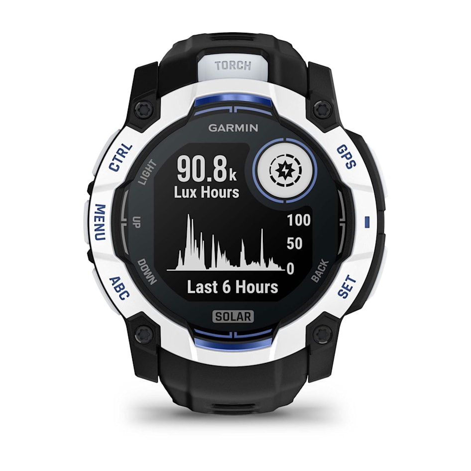 Умные часы Garmin Instinct 3 50 Amoled Black with Black/Bolt Blue Silicone