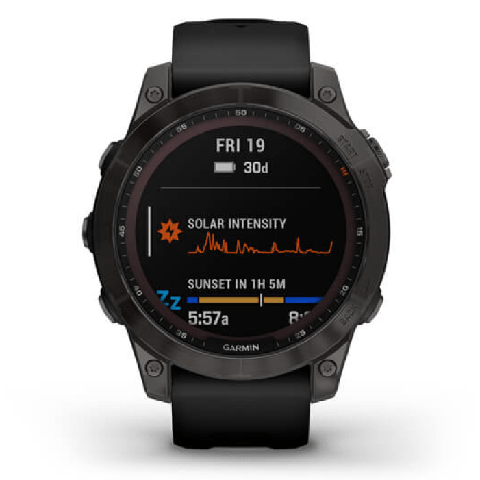 Умные часы Garmin Fenix 7 Sapphire Solar Black DLC Titanium Black Band