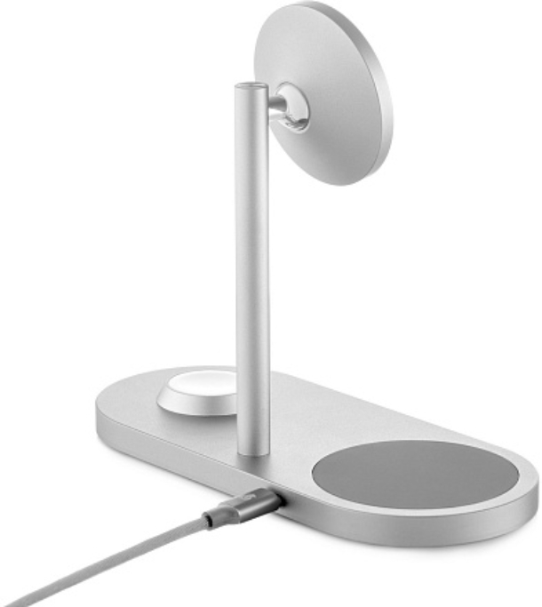 Беспроводное зарядное устройство Ubear Stage Pro 3 в 1 Magnetic, серебристый