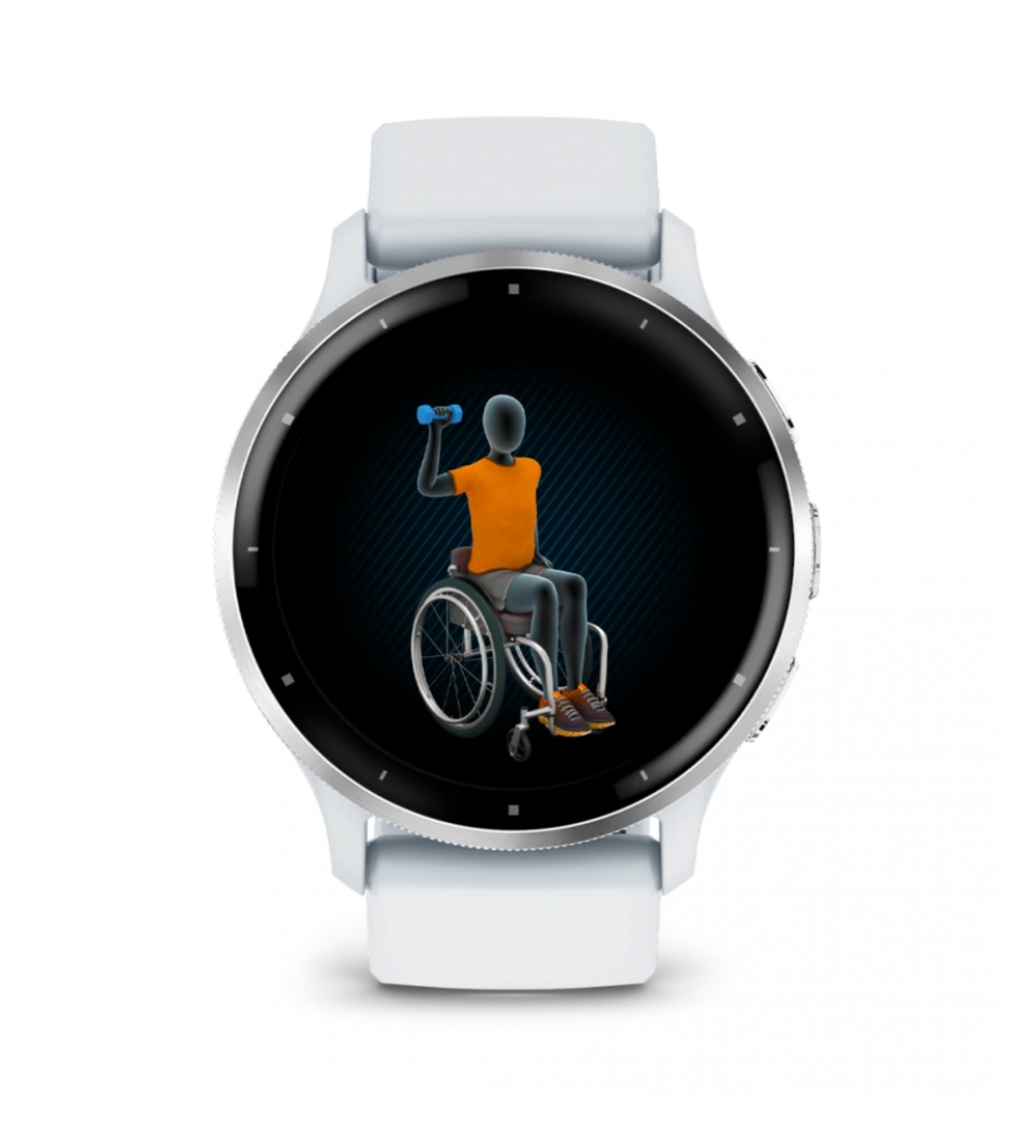 Умные часы Garmin Venu 3 Silver Stainless Steel Bezel with Whitestone Case and Silicone Band