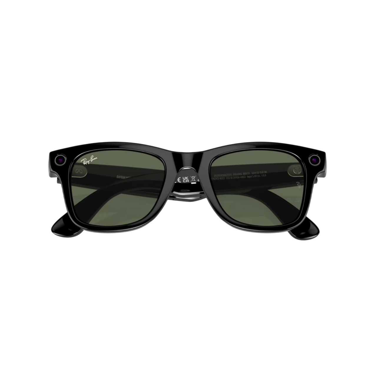Умные очки RayBan Wayfarer RW4006 Shiny Black/G15 Green M 150-50mm (6017150)
