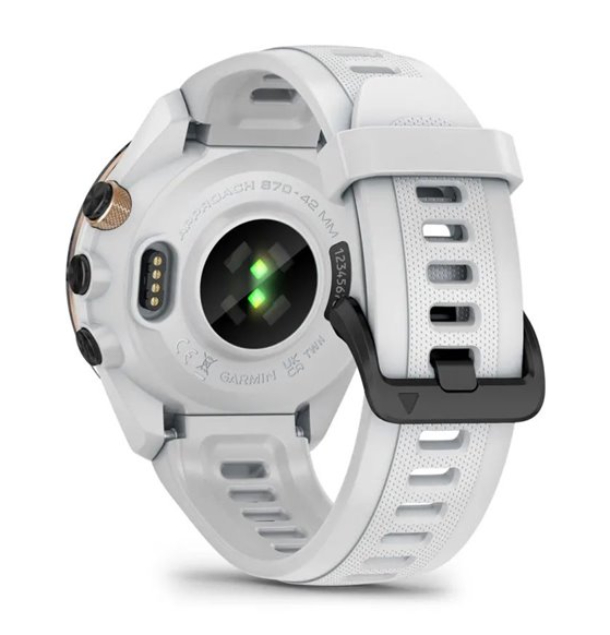 Умные часы Garmin Aproach S70 42mm Black Ceramic Bezel with White Silicone Band