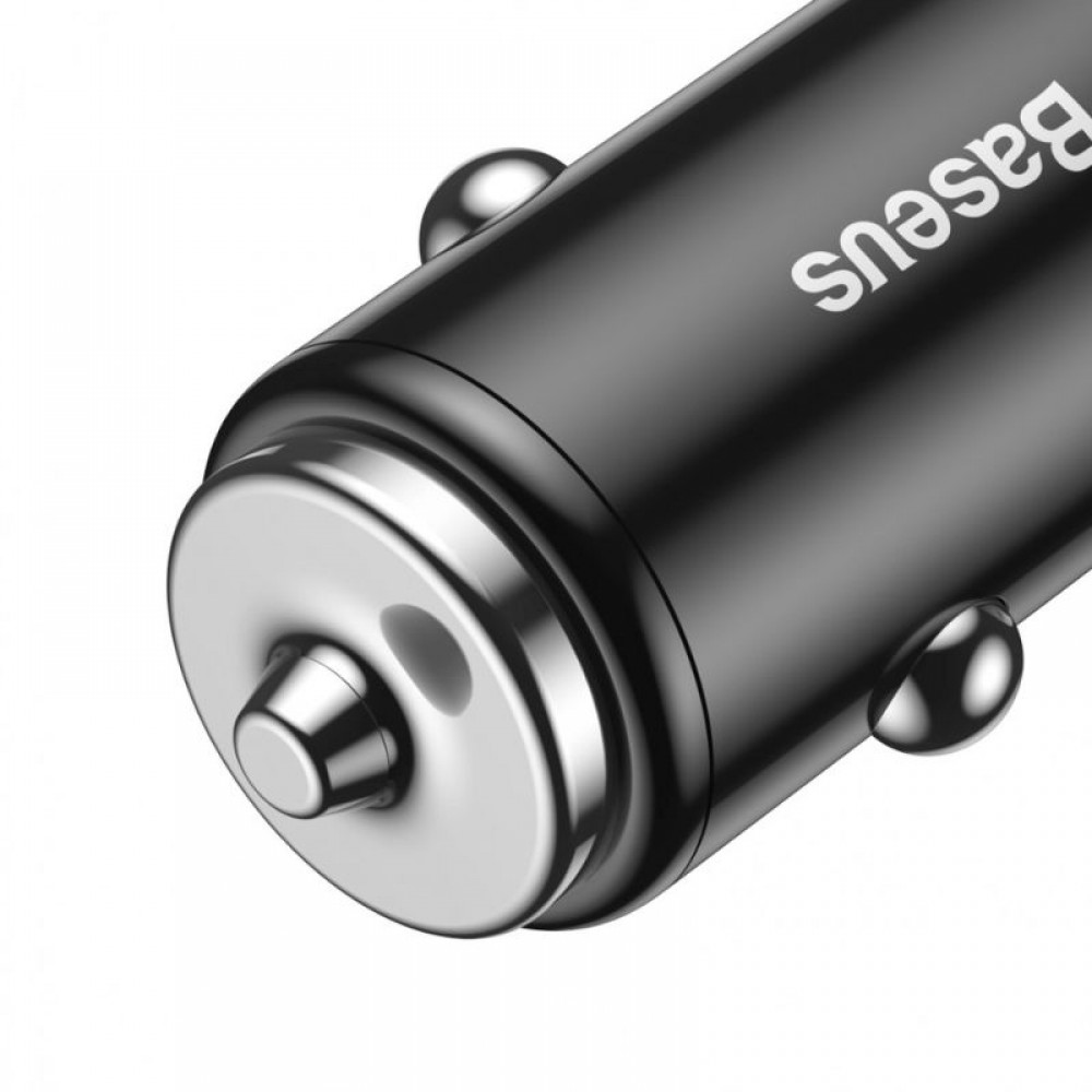 Автомобильное зарядное устройство Baseus Small Screw 2 USB-A, 24W, черный