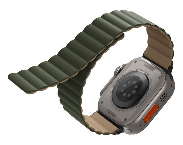 Ремешок Uniq Revix reversible Magnetic для Apple Watch 42/44/45/49мм, Green/Tan