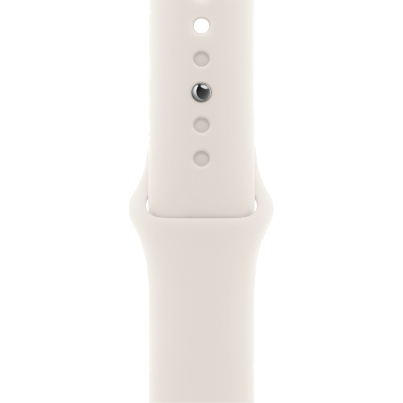 Apple Watch SE 2024, 40 мм, корпус из алюминия цвета «сияющая звезда», спортивный ремешок цвета «сияющая звезда» S/M (MXEF3)