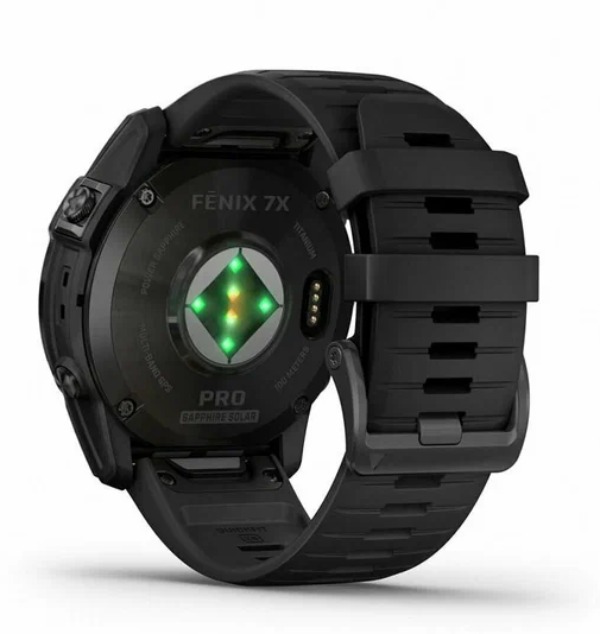 Умные часы Garmin Fenix 7X Pro Sapphire Solar Edition Carbon Gray DLC Titanium with Black Band